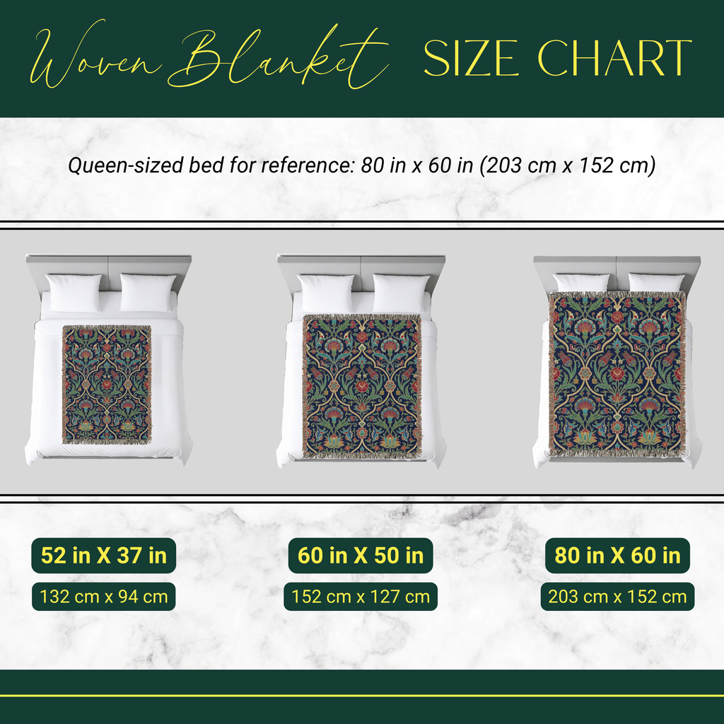 The Ottoman Medallion Tapestry Woven Blanket
