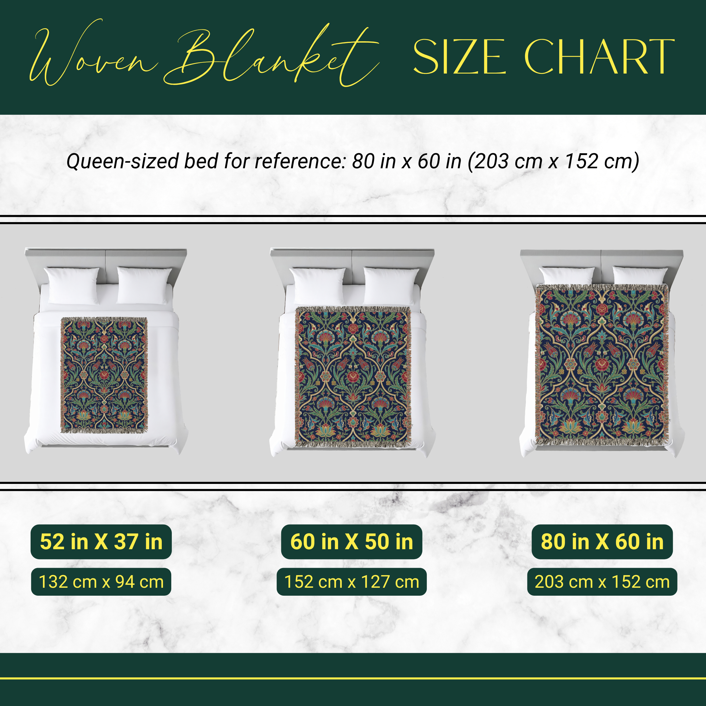 The Ottoman Medallion Tapestry Woven Blanket