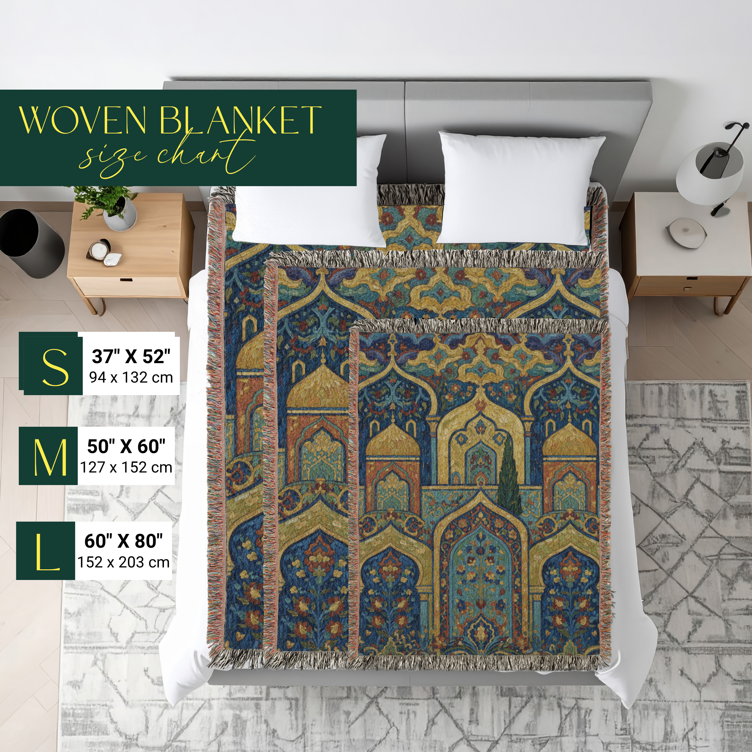 Persian Arch Tapestry Woven Blanket