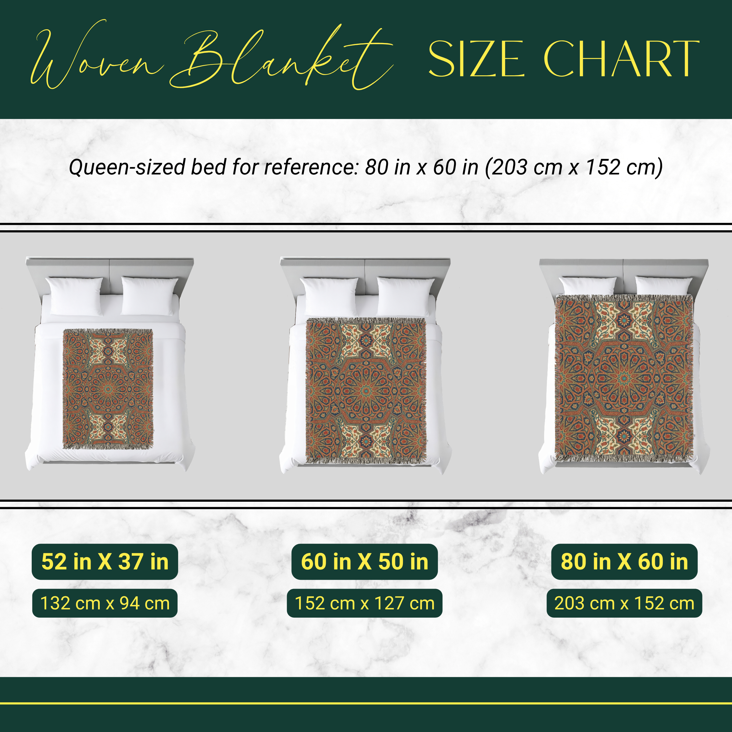 Iznik Bloom Tapestry Woven Blanket
