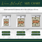 Personalized Family Animal Forest Woven Blanket