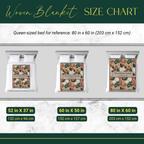 Personalized Woven Blanket — Custom Name Floral Tapestry Throw