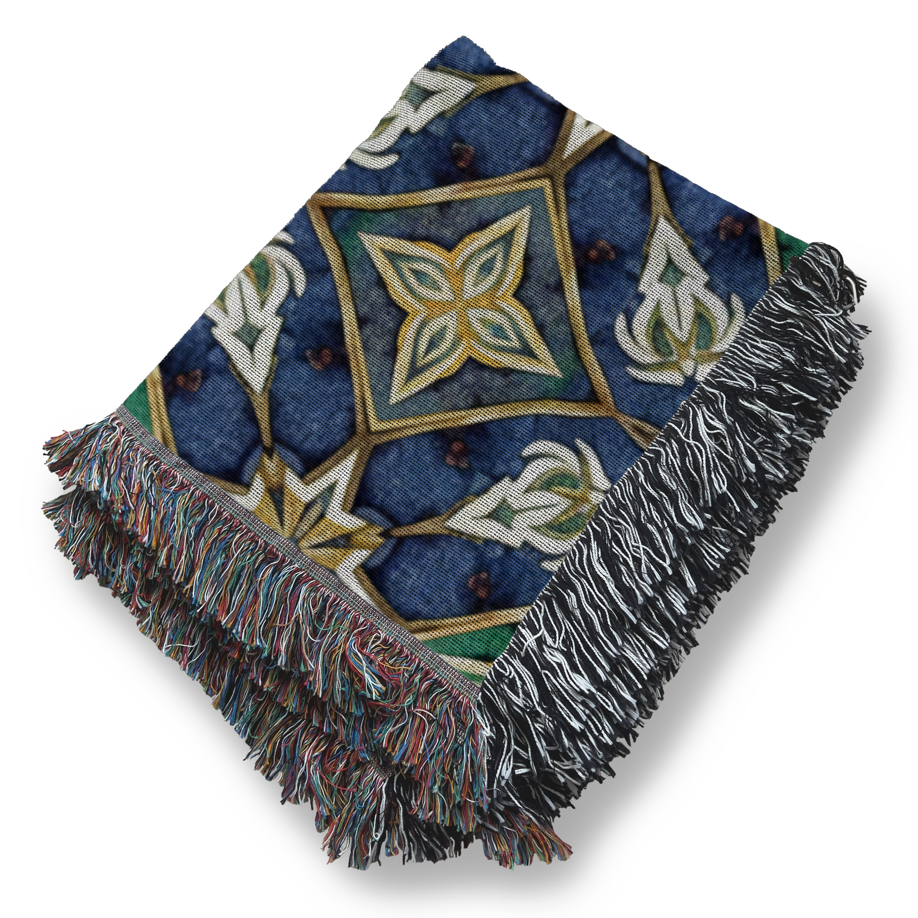 Artisan Geometric Tapestry Woven Blanket