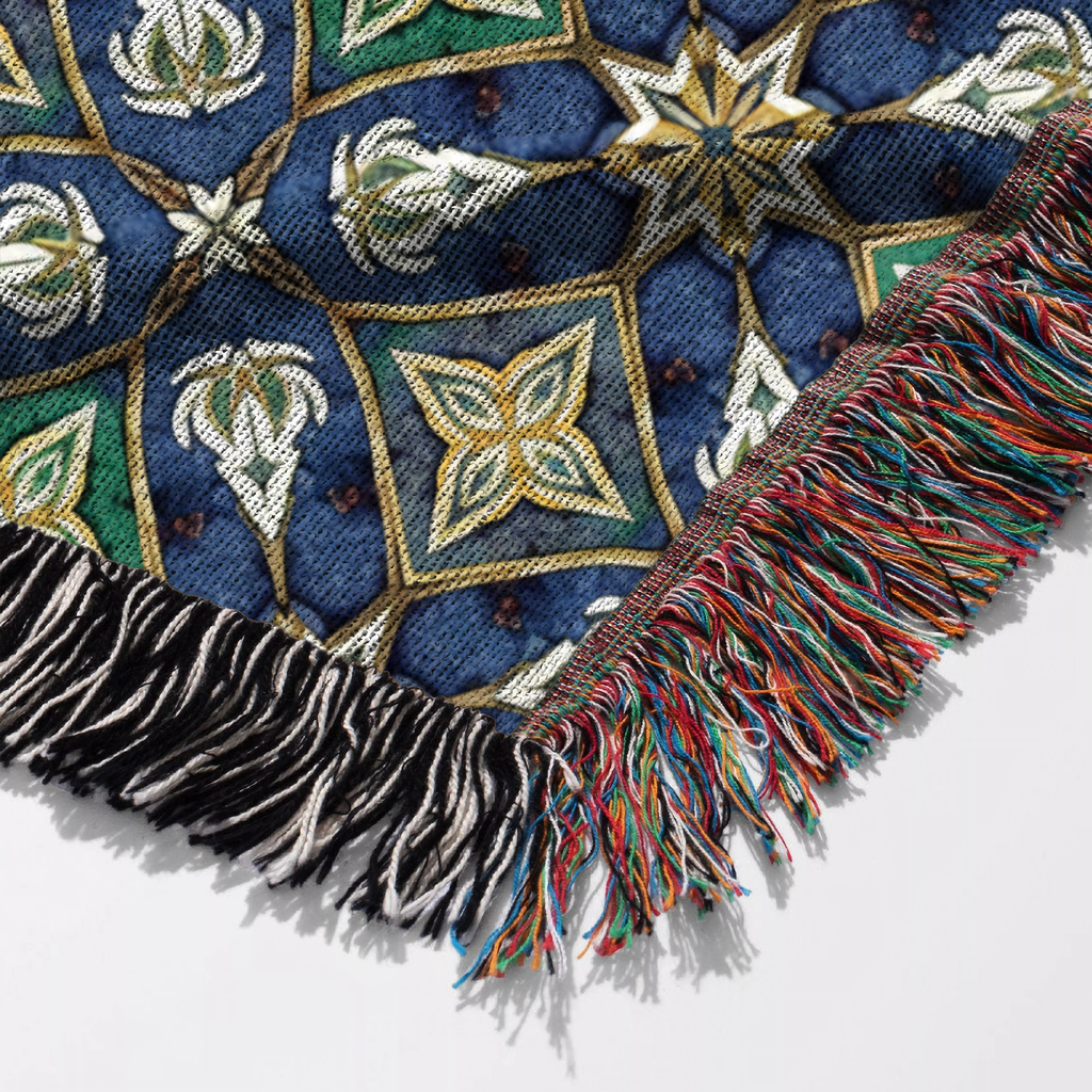 Artisan Geometric Tapestry Woven Blanket