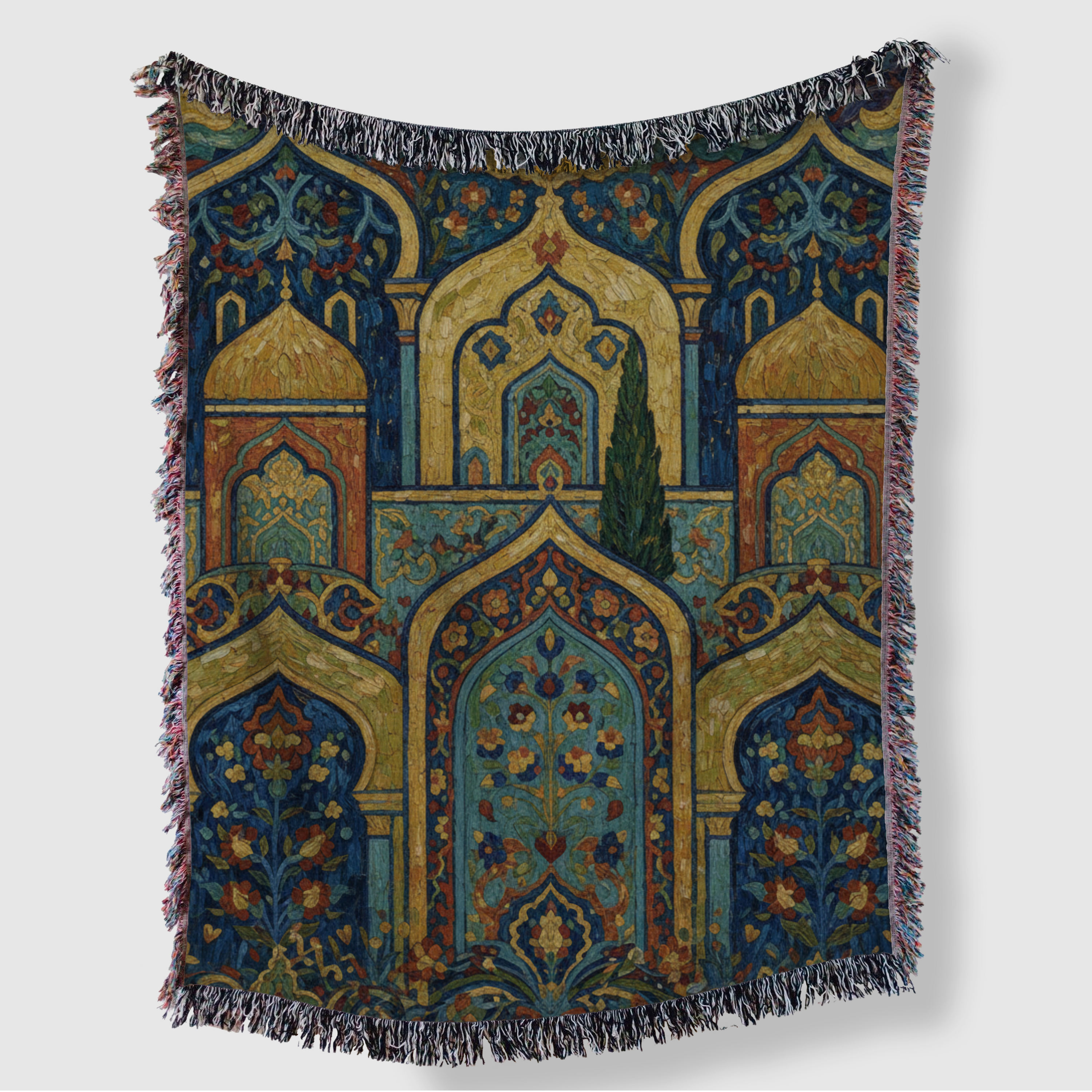 Persian Arch Tapestry Woven Blanket