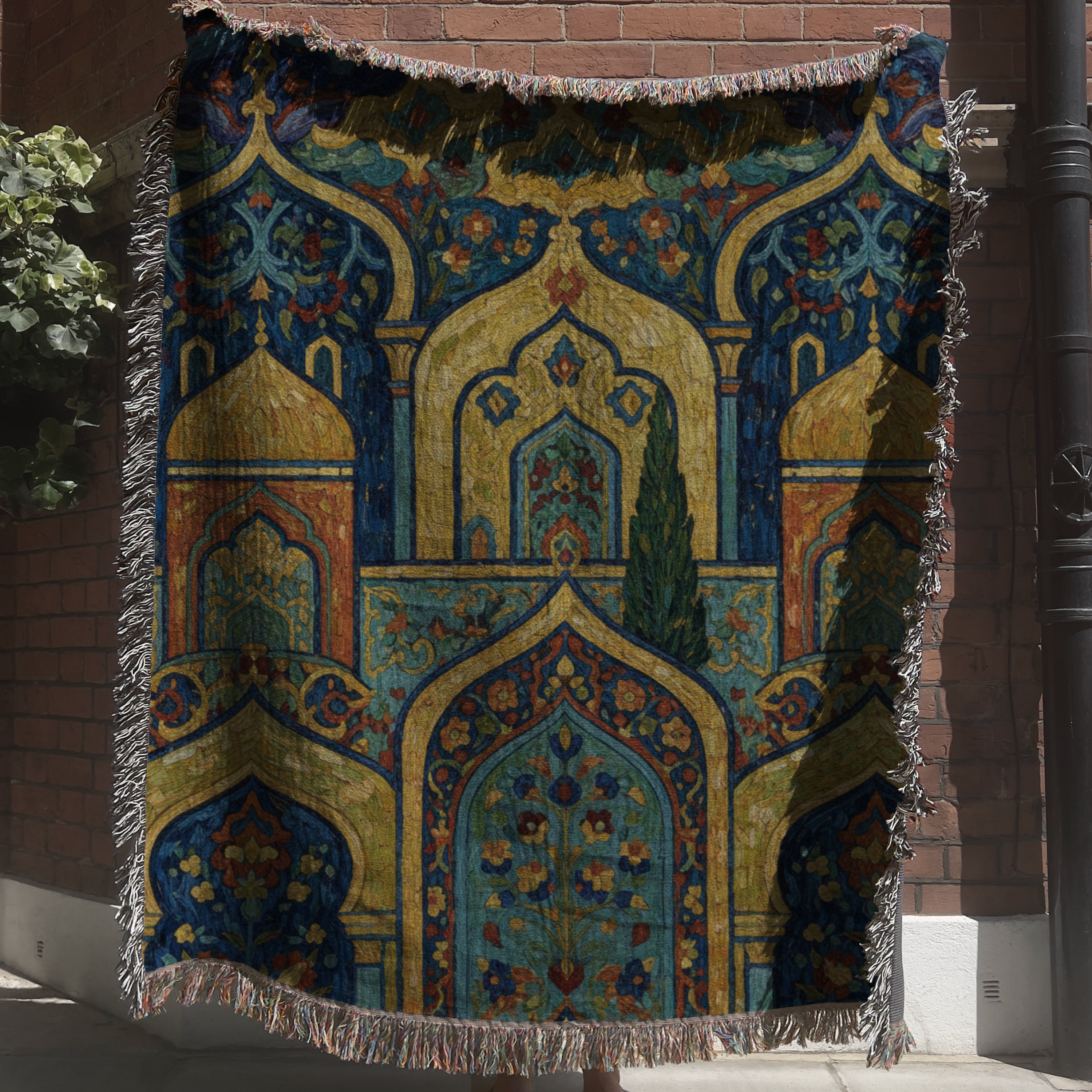 Persian Arch Tapestry Woven Blanket