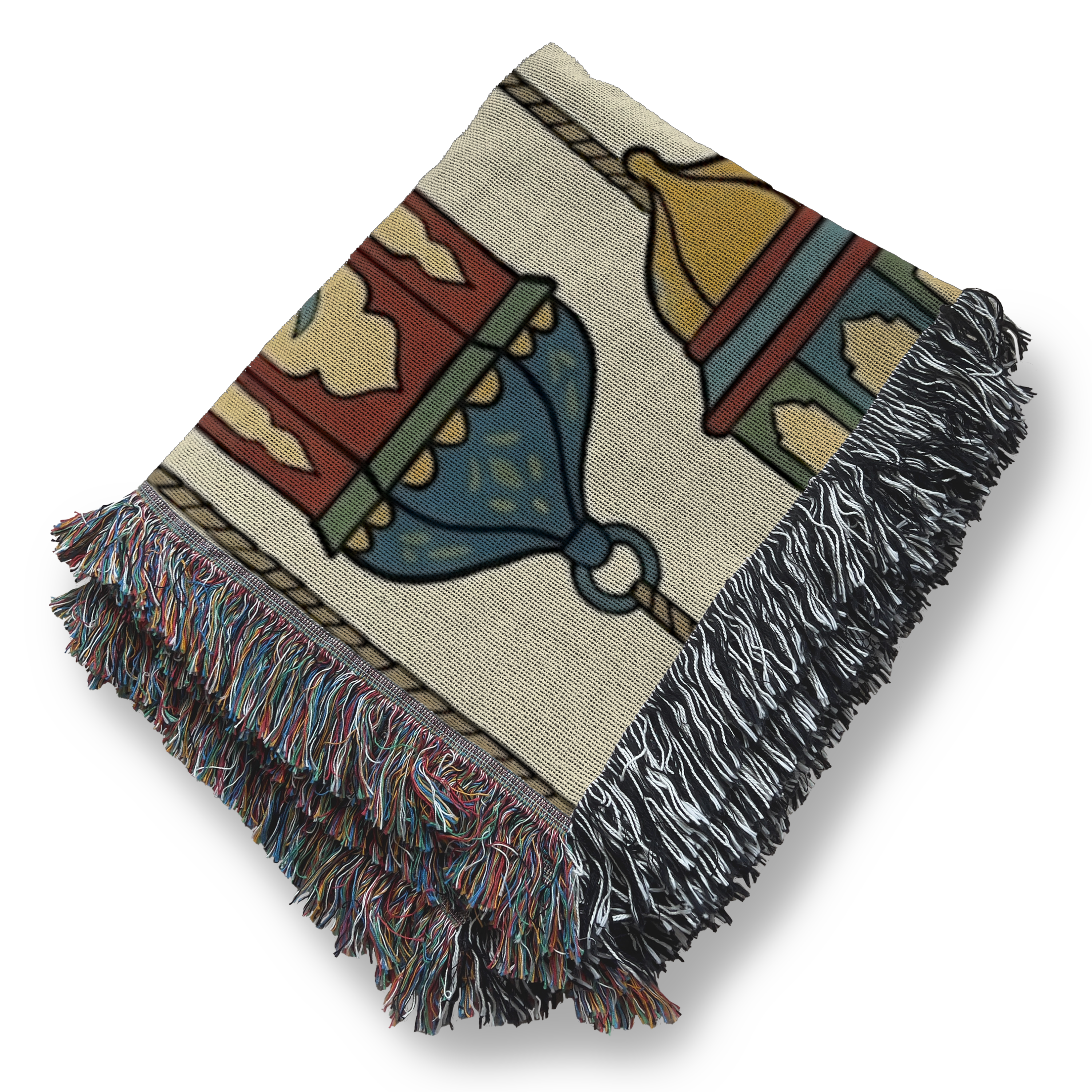 Moroccan Lantern Tapestry Woven Blanket