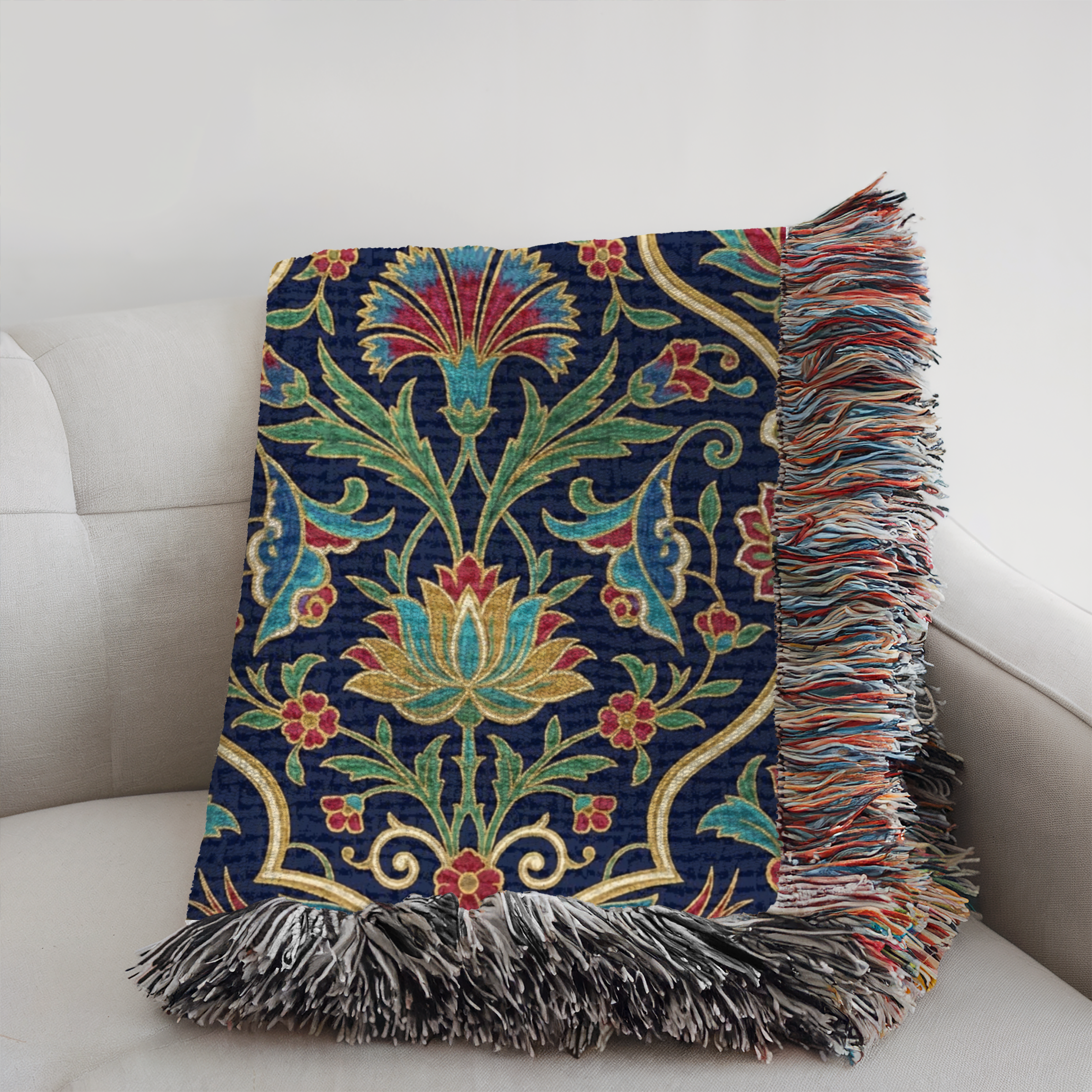 The Ottoman Medallion Tapestry Woven Blanket