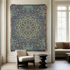 Moroccan Mosaic Tapestry Woven Blanket