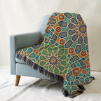 Moroccan Starburst Tapestry Woven Blanket