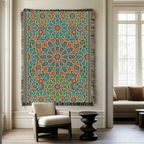 Moroccan Starburst Tapestry Woven Blanket