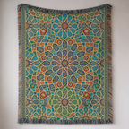 Moroccan Starburst Tapestry Woven Blanket