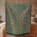 Moroccan Starburst Tapestry Woven Blanket
