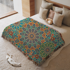 Moroccan Starburst Tapestry Woven Blanket