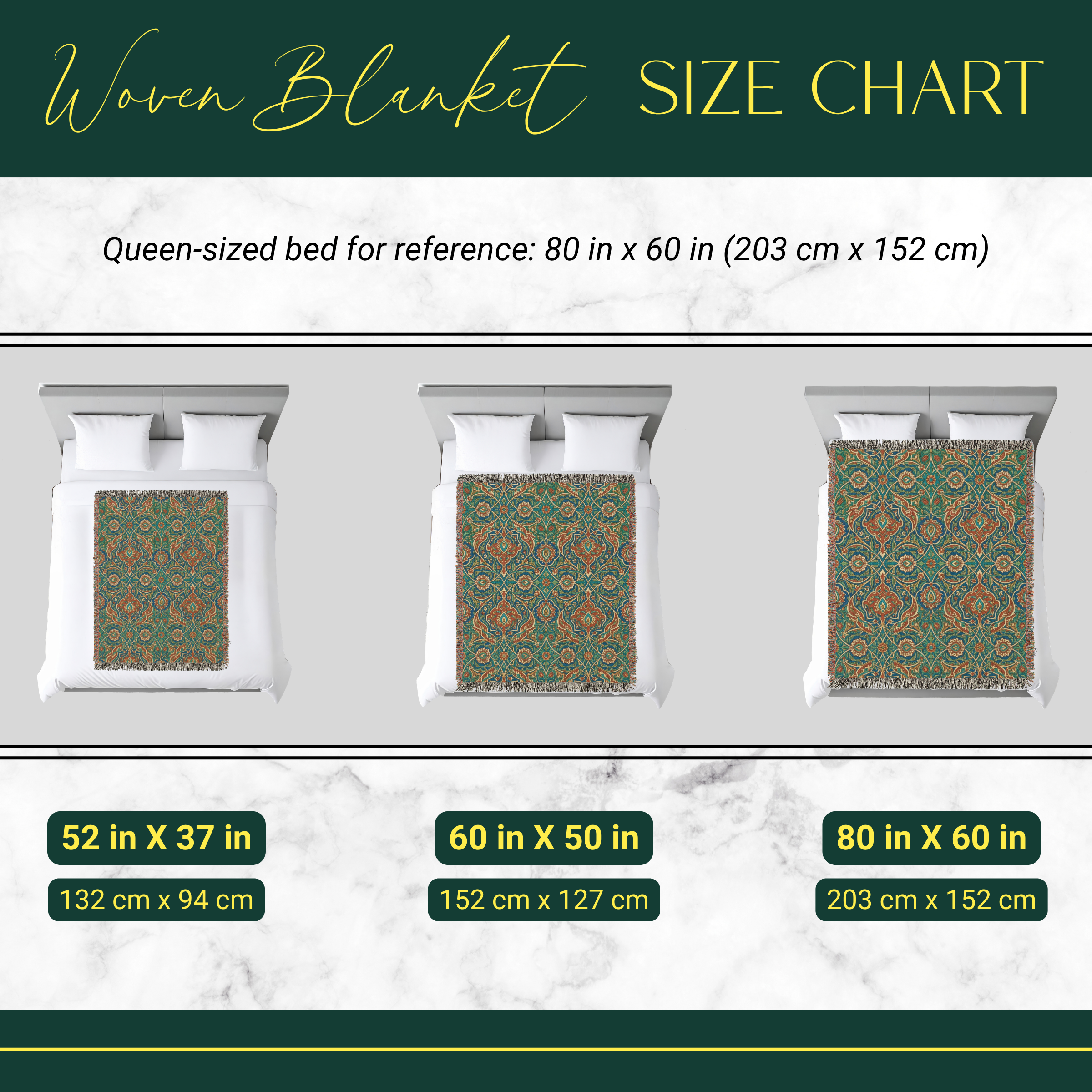 Persian Garden Heritage Woven Throw Blanket