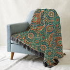 Persian Garden Heritage Woven Throw Blanket