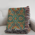 Persian Garden Heritage Woven Throw Blanket