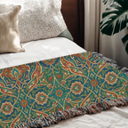 Persian Garden Heritage Woven Throw Blanket
