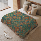 Persian Garden Heritage Woven Throw Blanket