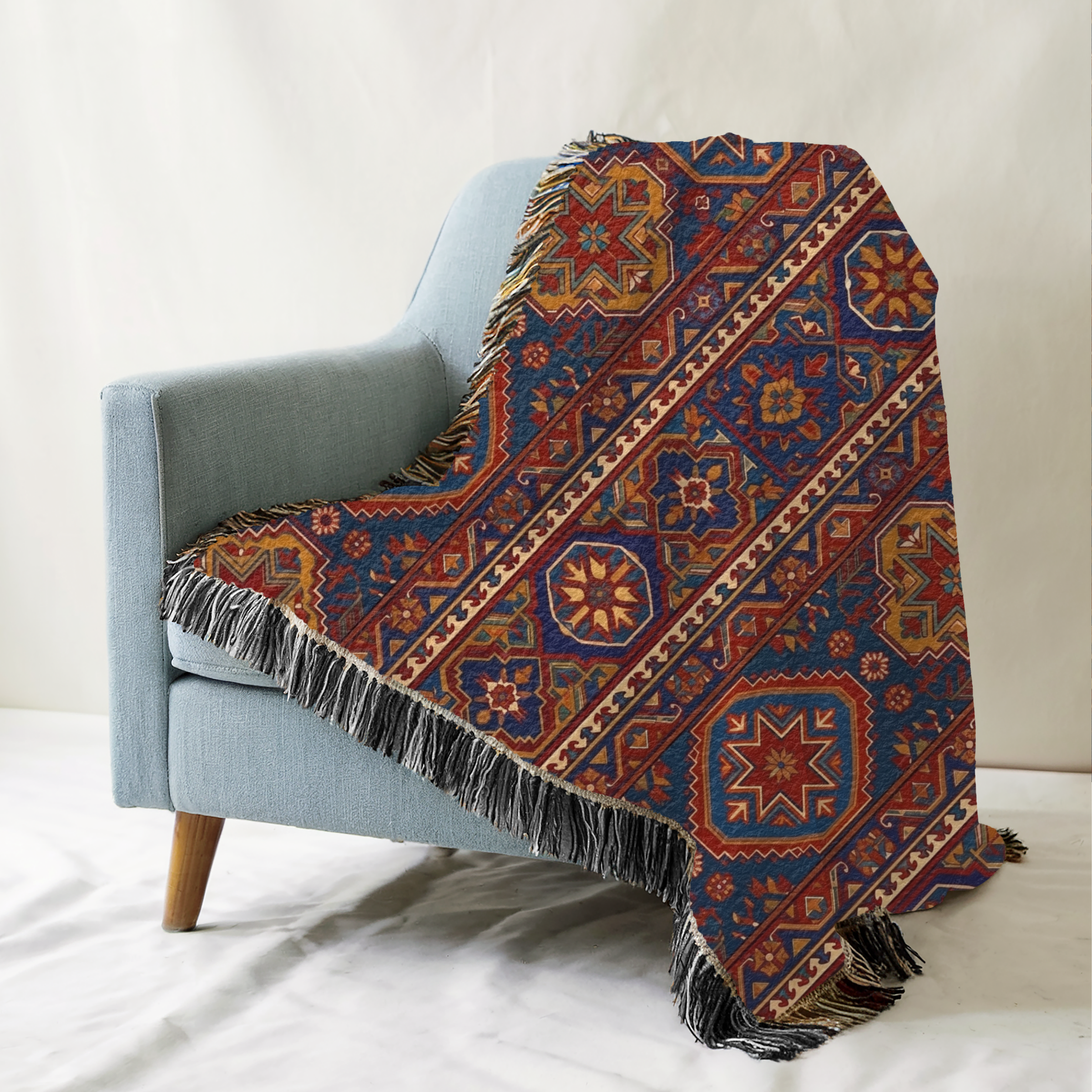 Persian Heritage Woven Blanket Throw