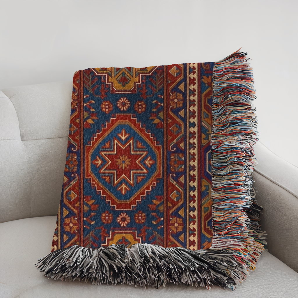 Persian Heritage Woven Blanket Throw