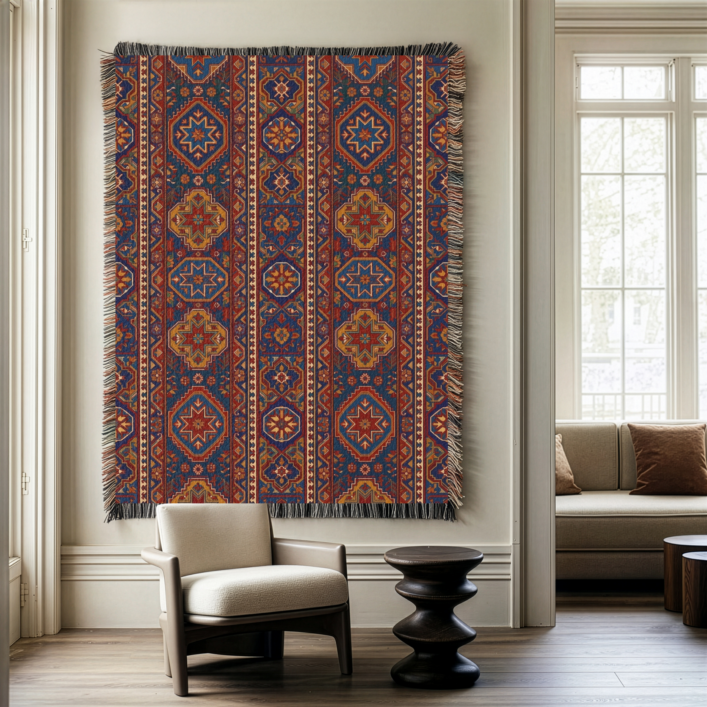 Persian Heritage Woven Blanket Throw