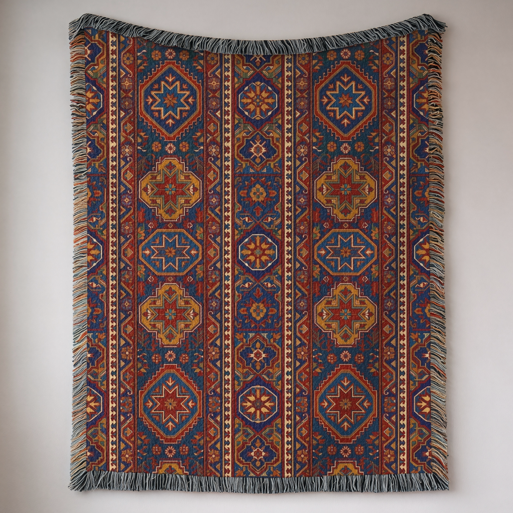 Persian Heritage Woven Blanket Throw