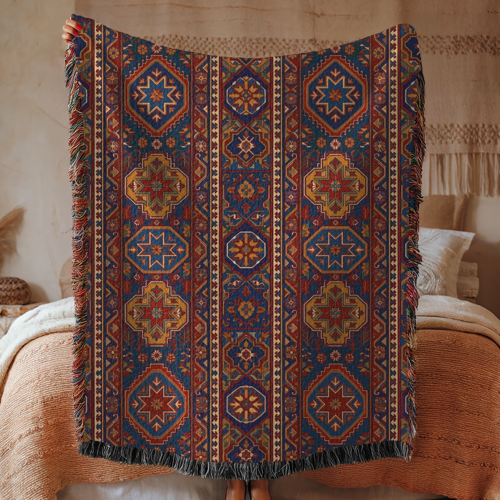 Persian Heritage Woven Blanket Throw