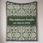 Personalized Botanical Garden Woven Blanket Throw
