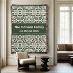 Personalized Botanical Garden Woven Blanket Throw