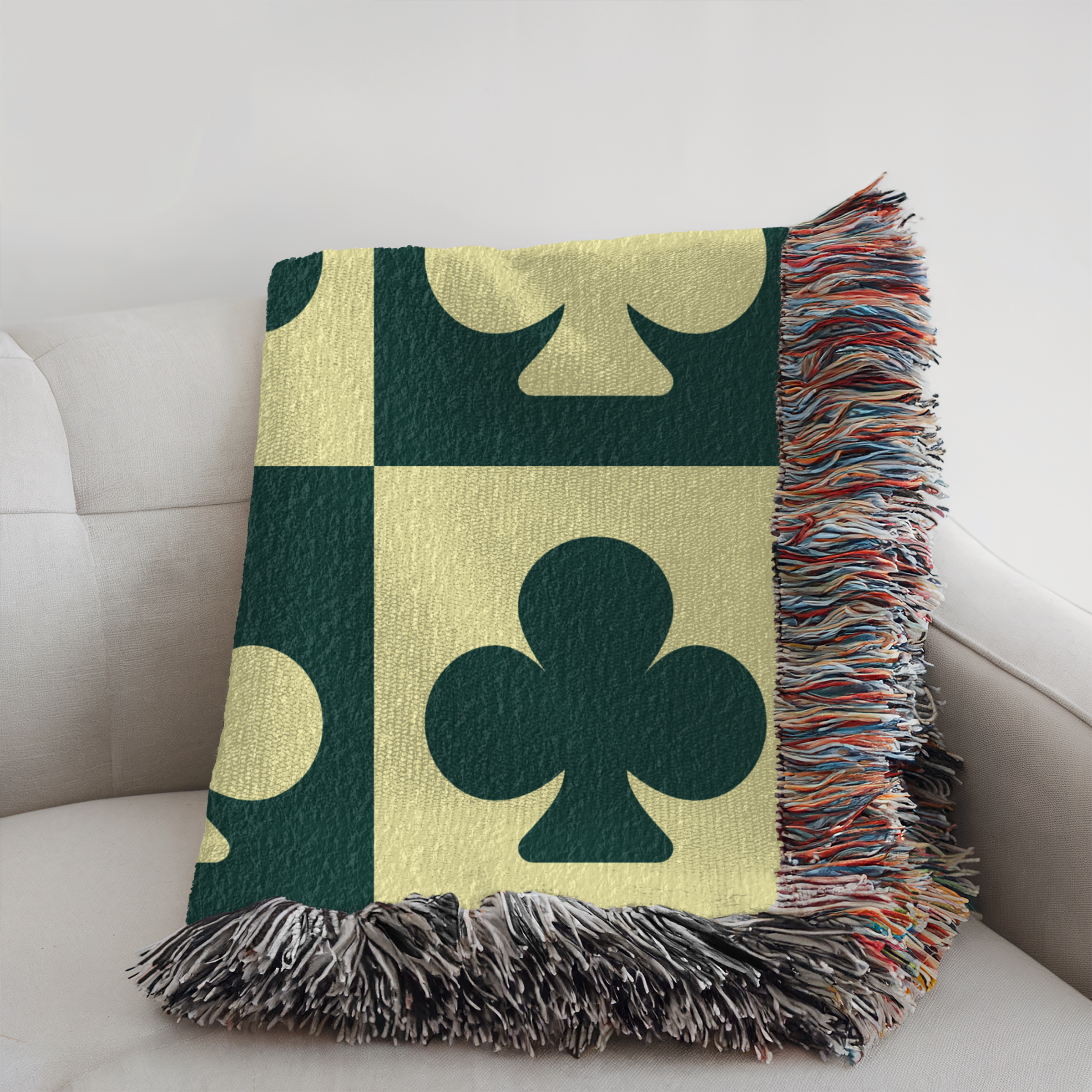 Personalized Family Shamrock Woven Blanket Throw