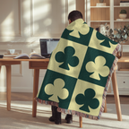 Personalized Family Shamrock Woven Blanket Throw