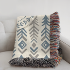 Personalized Initials Pine Forest Woven Blanket Throw