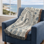 Personalized Initials Pine Forest Woven Blanket Throw