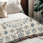 Personalized Initials Pine Forest Woven Blanket Throw