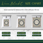 Personalized Initials Floral Garden Woven Blanket Throw