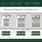 Personalized Couple's Geometric Woven Blanket Throw