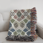Personalized Couple's Geometric Woven Blanket Throw