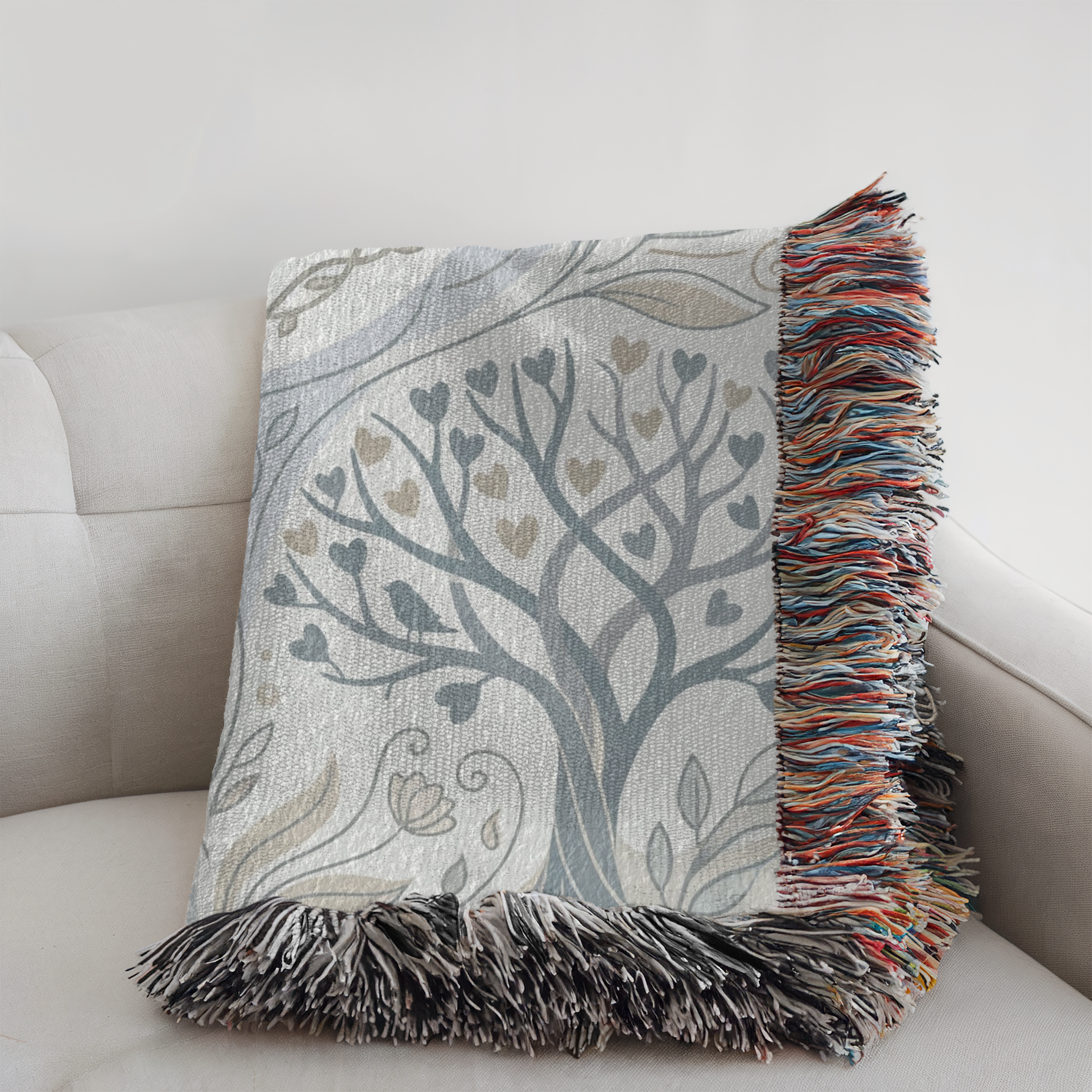 Personalized Couple's Love Forest Woven Blanket