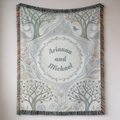Personalized Couple's Love Forest Woven Blanket