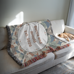 Personalized Couple's Name and Date Mosaic Woven Blanket