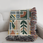 Personalized Family Name Geometric Woven Blanket