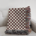 Personalized Name Custom Checkered Woven Blanket