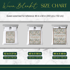 Personalized Couple Name Floral Woven Blanket