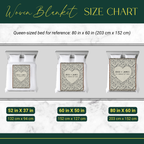 Personalized Couple's Name and Date Woven Blanket