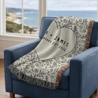 Personalized Couple's Name and Date Woven Blanket