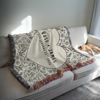 Personalized Couple's Name and Date Woven Blanket