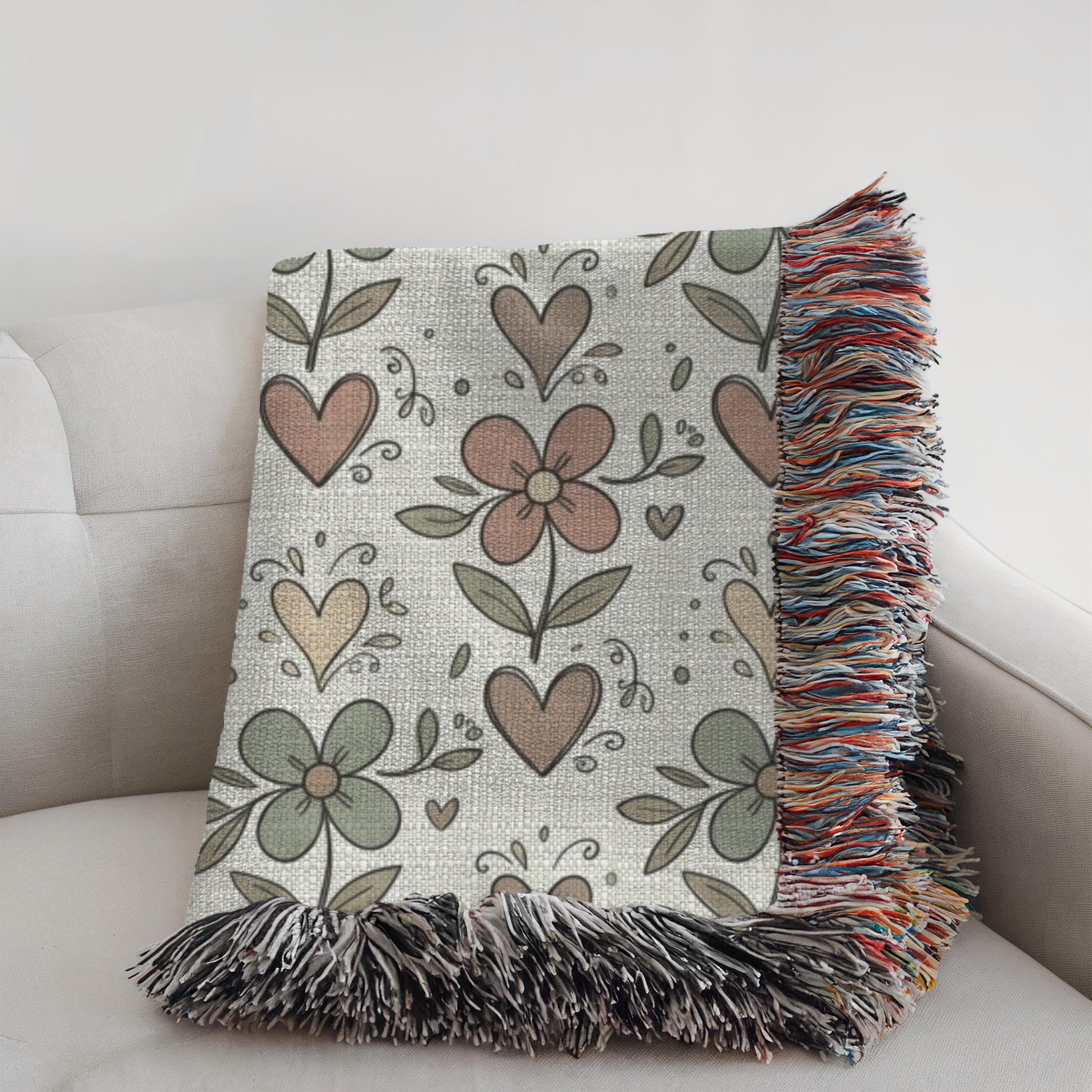Personalized Couple's Initials and Names Woven Blanket