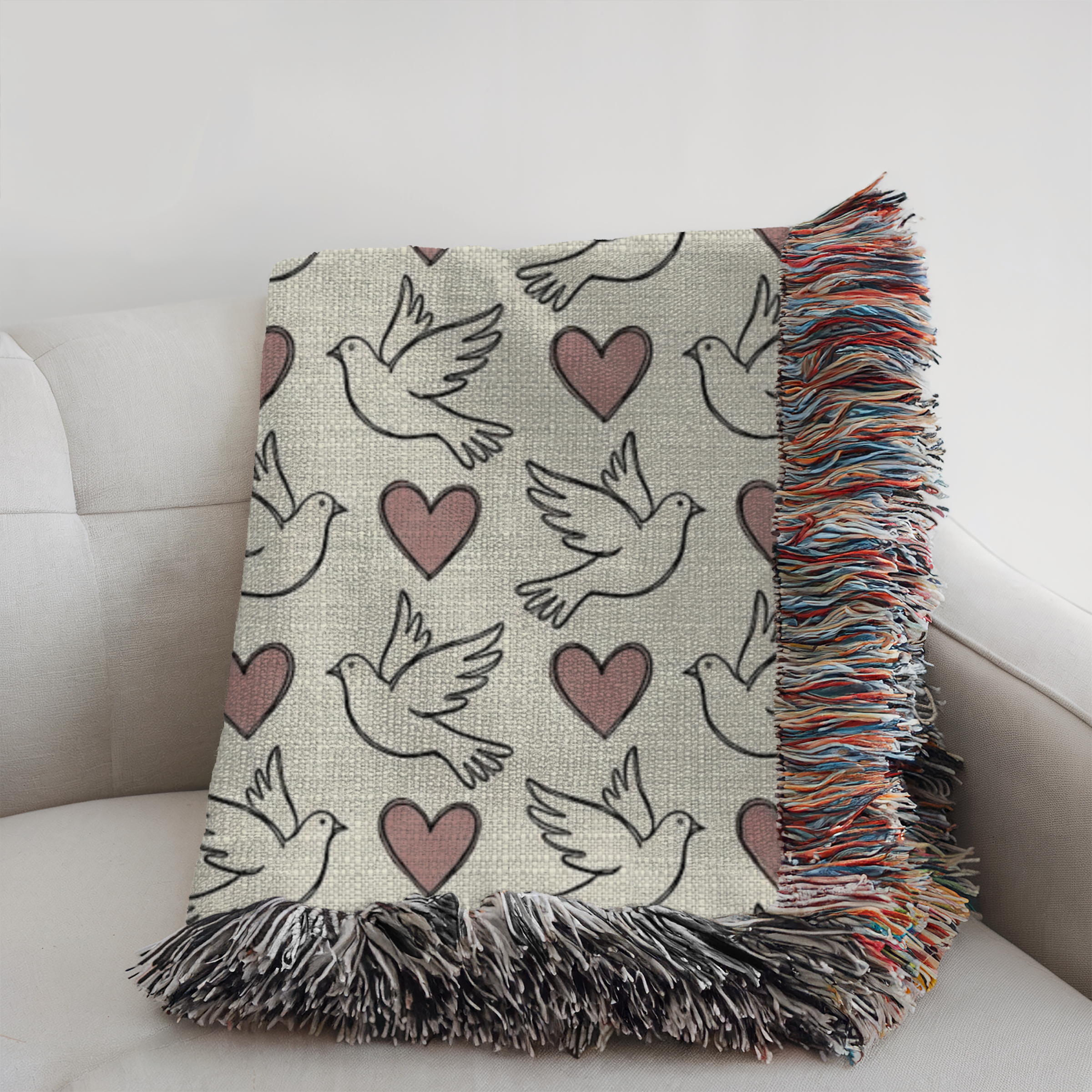 Personalized Couple's Names and Date Woven Blanket