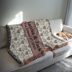Personalized Couple's Names and Date Woven Blanket